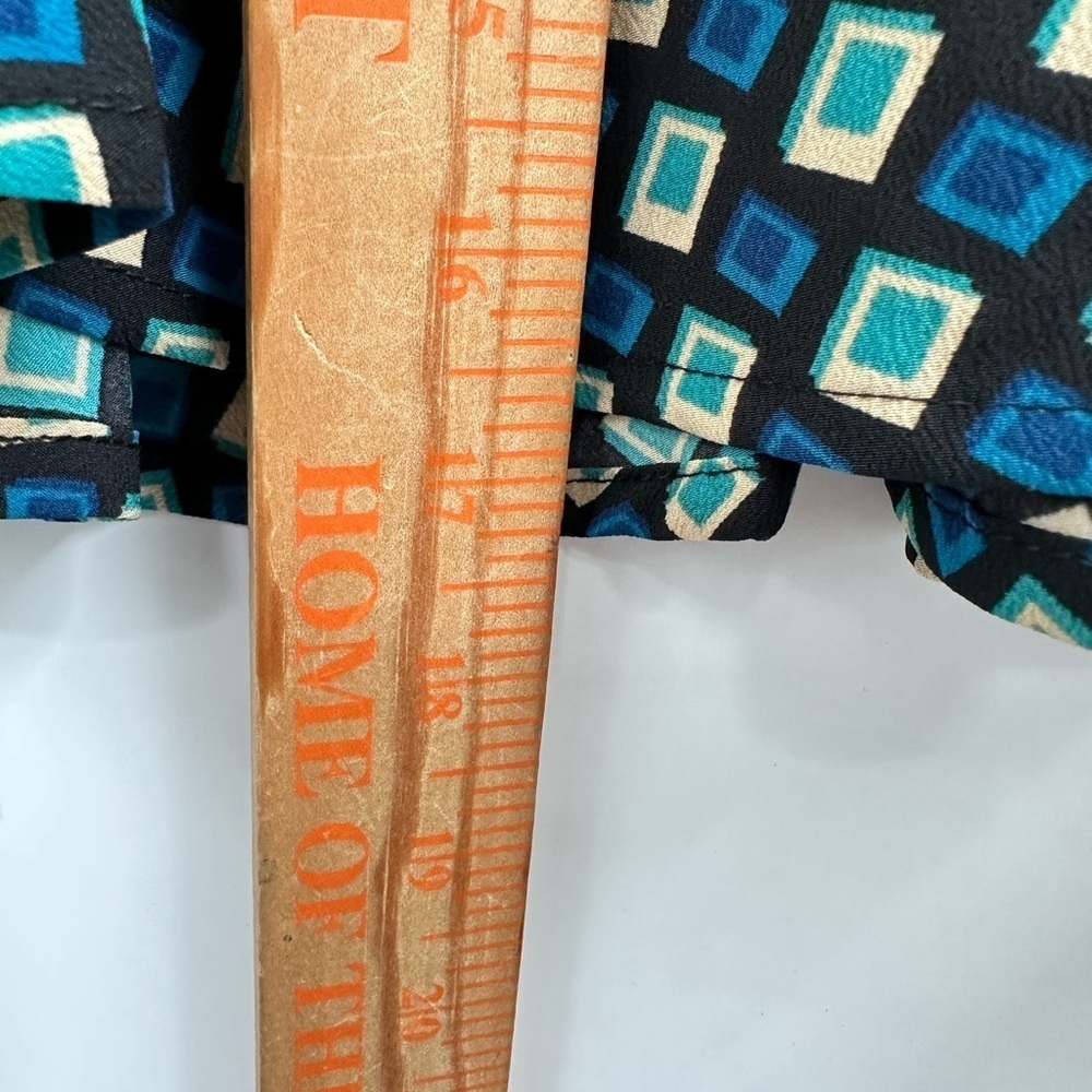 BAND OF THE FREE Colette teal diamond ruffled hem mini woman retro skirt NWT XS - Picture 8 of 11
